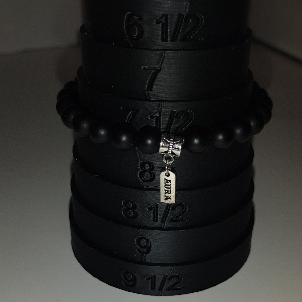 Black Onyx Aura Beaded Bracelet